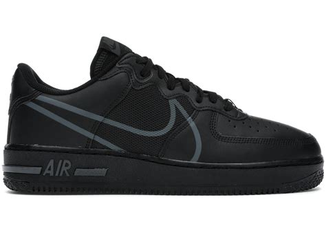 nike air force 1 react zwart|react black anthracite shoes.